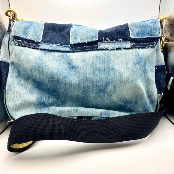 Marc Jacobs Denim Patches Patch Patches Crossbody Messenger Bag - Picture 2 of 4